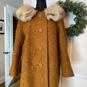 Vintage Union Label Fur Collar Coat